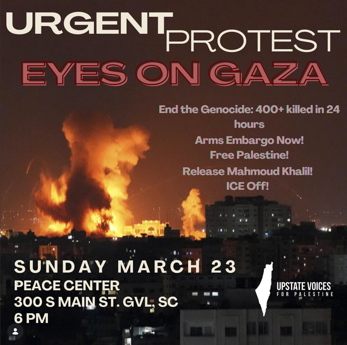 Eyes on Gaza urgent protest