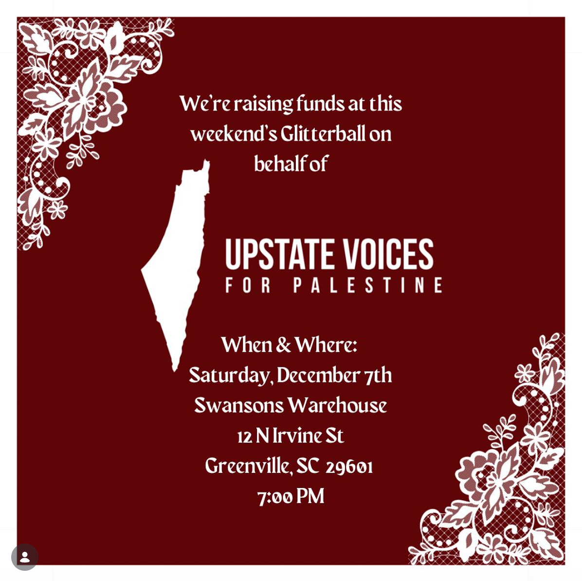 Glitterball fundraiser for Palestine Red Crescent Society