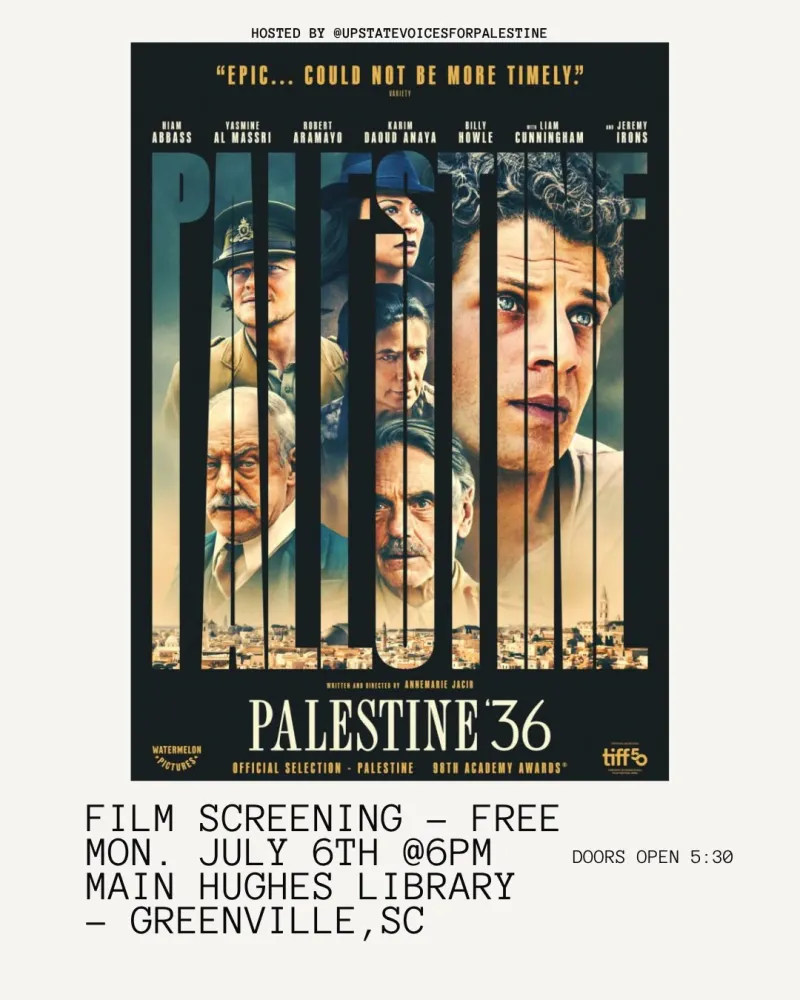 Palestine 36 film screening