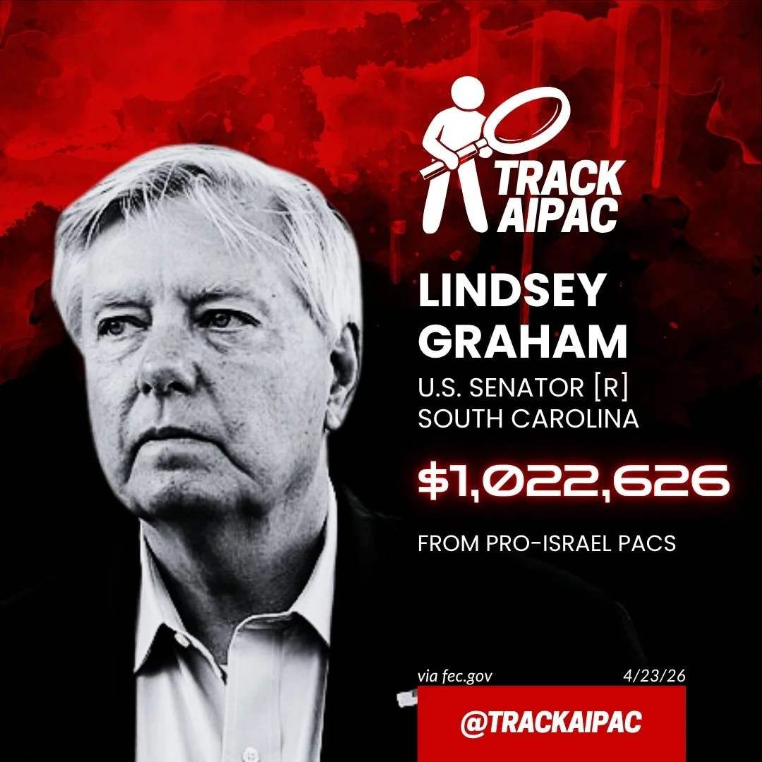 Lindsey Graham (U.S. Senate) — pro-Israel and AIPAC campaign money, per Track AIPAC